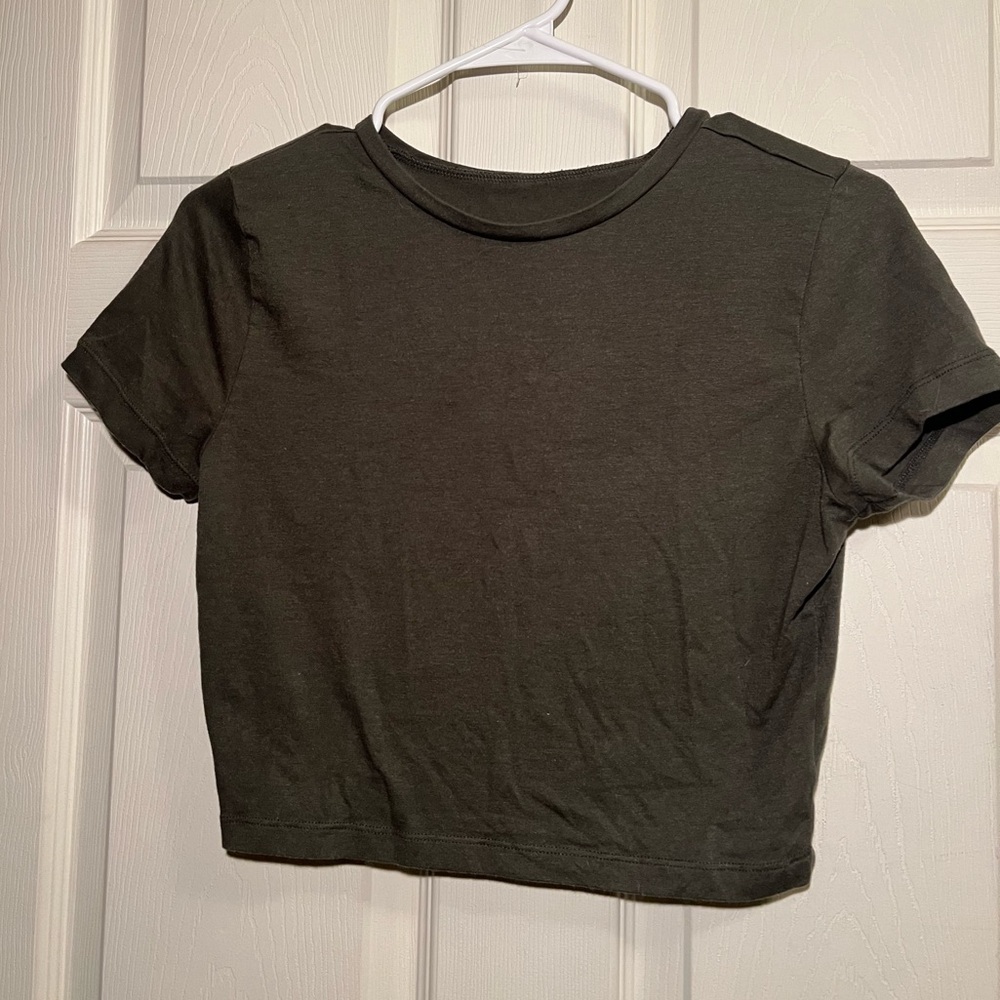 Cropped cotton tee